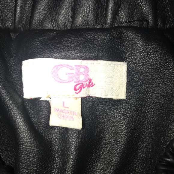 GB girls faux leather jacket size large - Picture 2 of 3